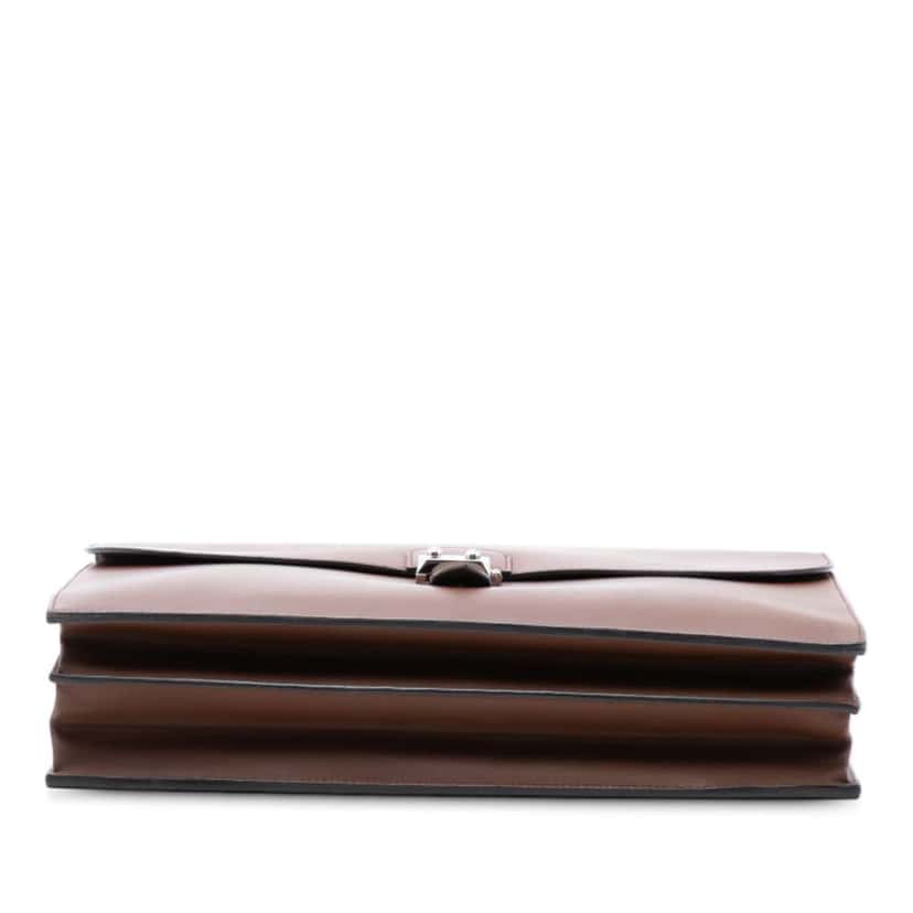 Hermès Evercolor Sac A Depeches 38 Brown Leather Good condition - Inside View