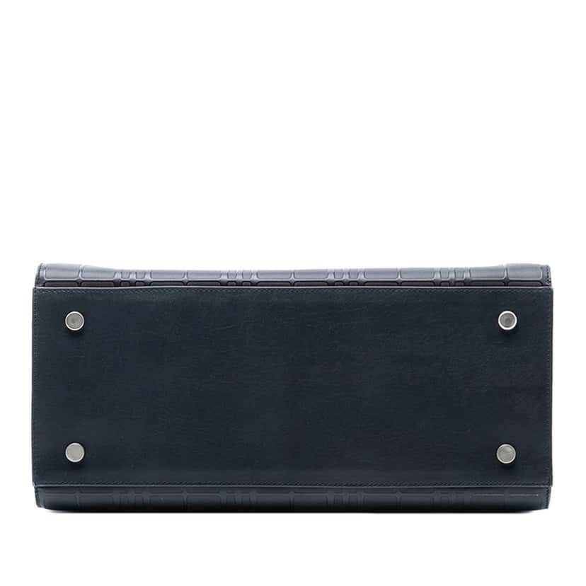 Burberry House Check Embossed Leather Handbag Blue Leather Very good condition - Inside View