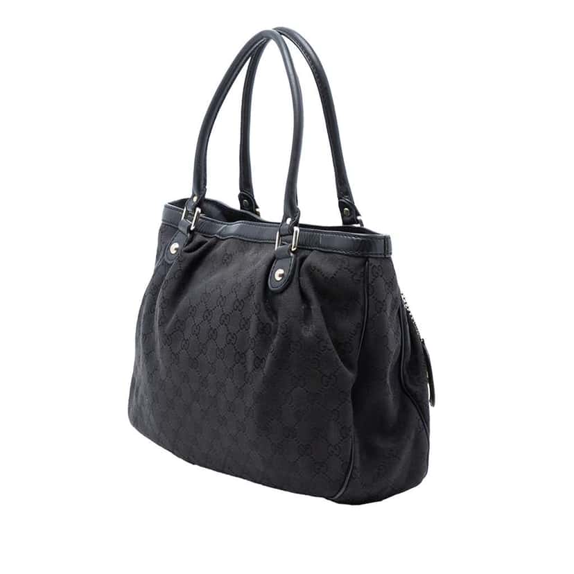 Gucci GG Canvas Sukey Tote Black Canvas Good condition - Back View