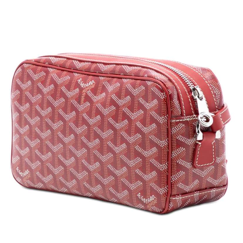 Goyard Goyardine Sac Cap Vert Red Canvas Very good condition - Back View