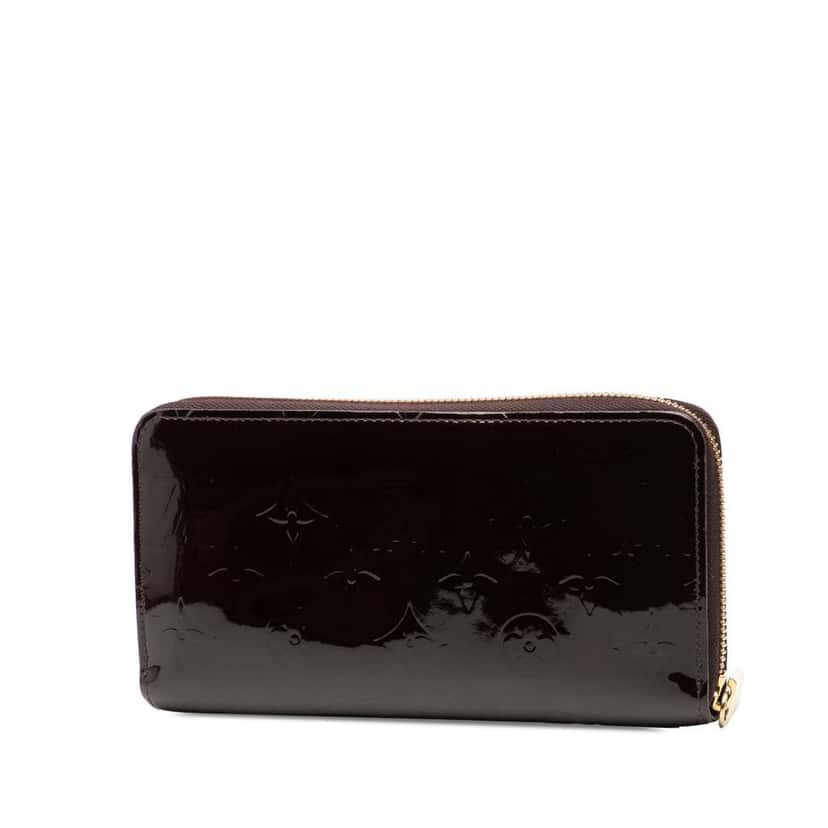Louis Vuitton Monogram Vernis Long Wallet Purple Leather Good condition - Back View