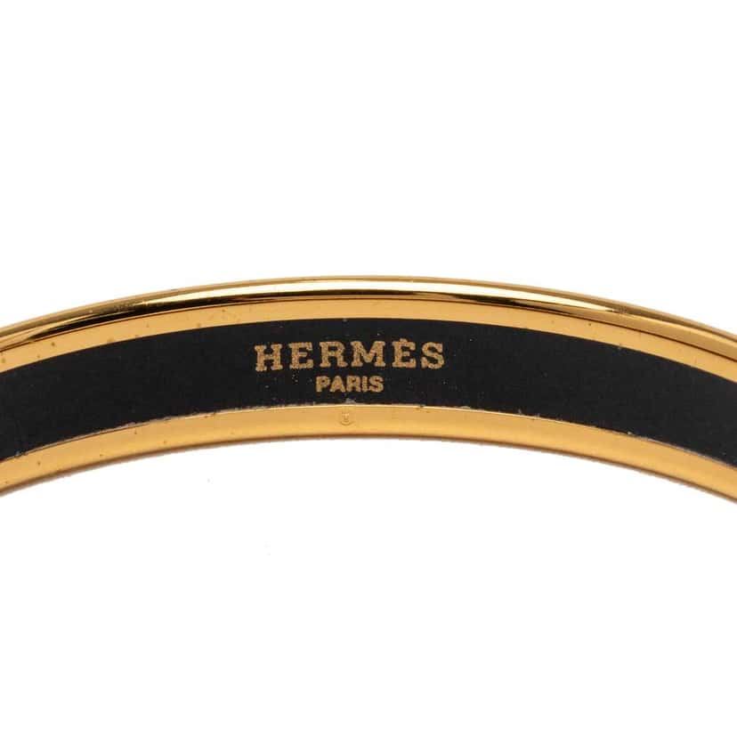 Hermès Narrow Qu Importe Le Falcon Enamel Bangle 65 Red Good condition - Box View