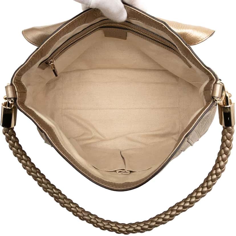 Gucci Leather Bella Satchel Gold Leather Very good condition - Model View