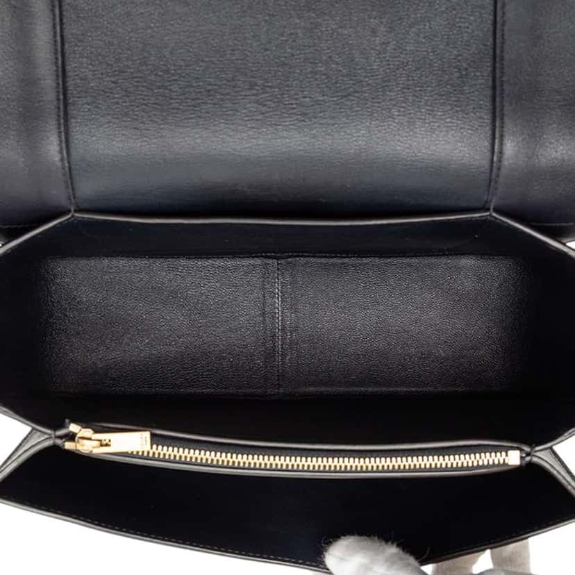 Celine Medium Shiny Smooth Calfskin Frame Shoulder Bag Black Leather Very good condition - Model View