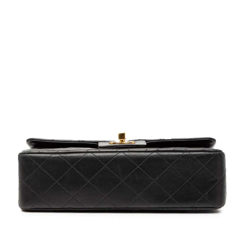 Chanel Small Classic Lambskin Double Flap Black Leather Good condition - Inside View