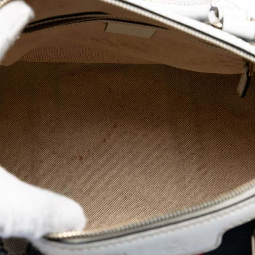 Gucci Medium GG Canvas Web Joy Boston Bag Brown Canvas Good condition - Model View