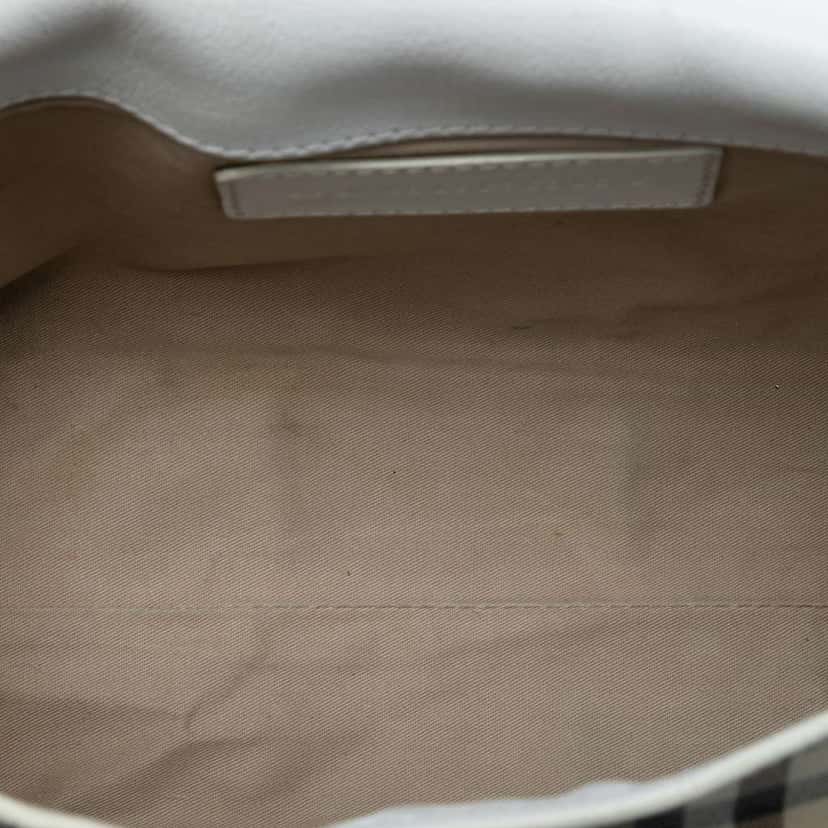Burberry Haymarket Check Coated Canvas Leah Crossbody Brown Canvas Good condition - Model View