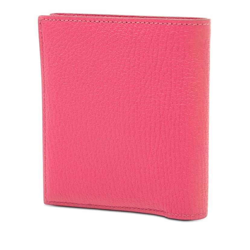 Hermès Chevre Mysore Evelyne Small Wallet Pink Leather Very good condition - Back View
