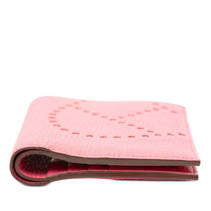 Hermès Chevre Mysore Evelyne Small Wallet Pink Leather Very good condition - Inside View