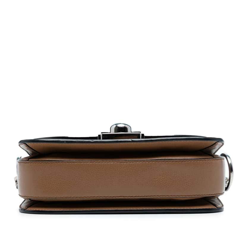 Prada Glace Calf Arcade Crossbody Brown Leather Good condition - Inside View