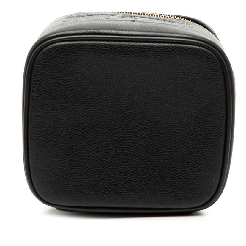 Chanel CC Caviar Vanity Case Black Leather Very good condition - Inside View