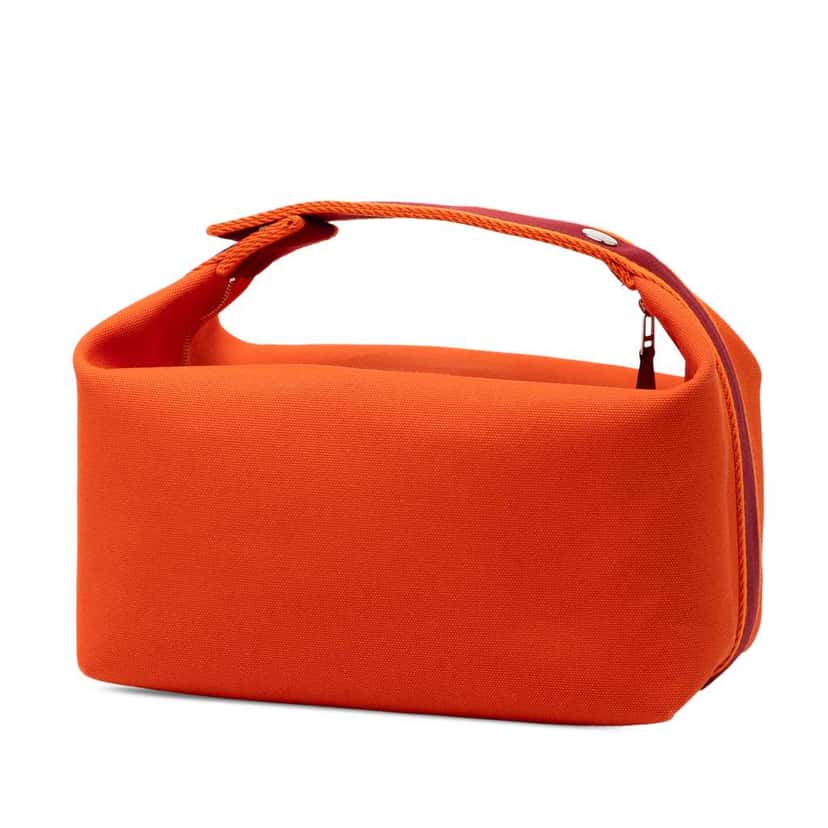 Hermès Large Toile Bride A Brac Orange Canvas Good condition - Back View