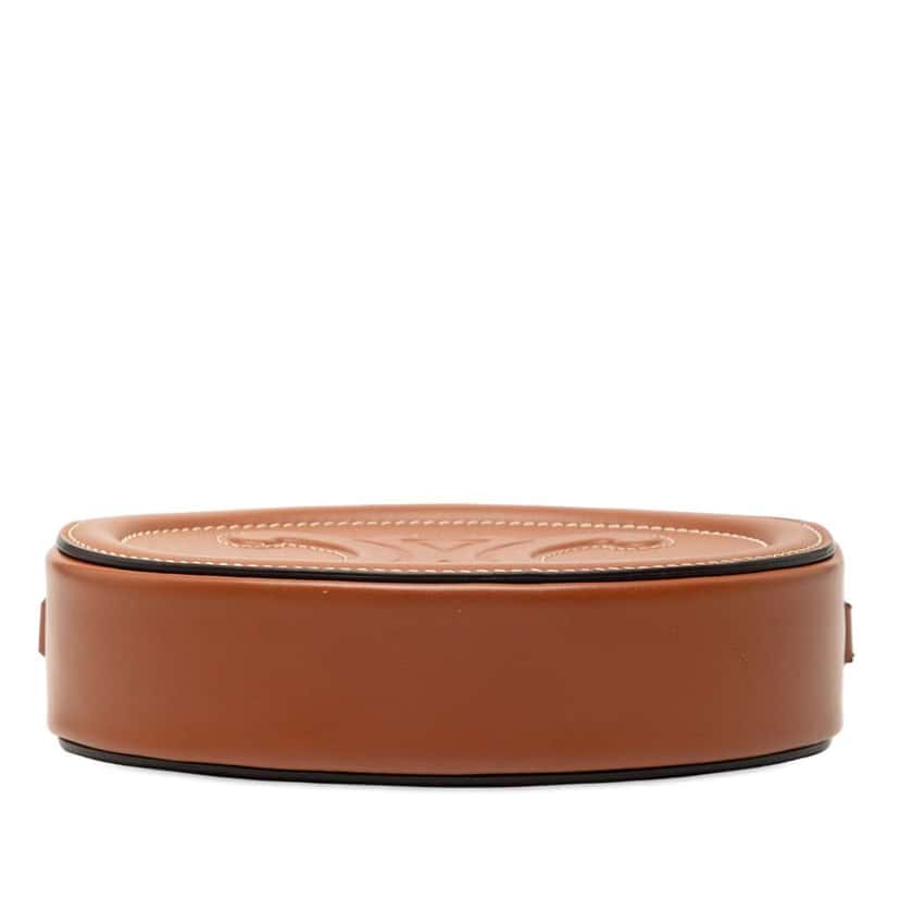 Celine Small Calfskin Cuir Triomphe Oval Crossbody Brown Leather Very good condition - Inside View
