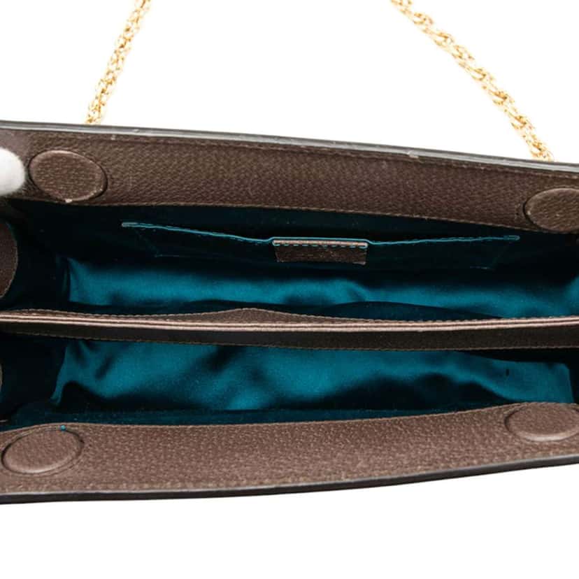 Gucci Small GG Supreme Web Ophidia Chain Crossbody Brown Canvas Good condition - Model View