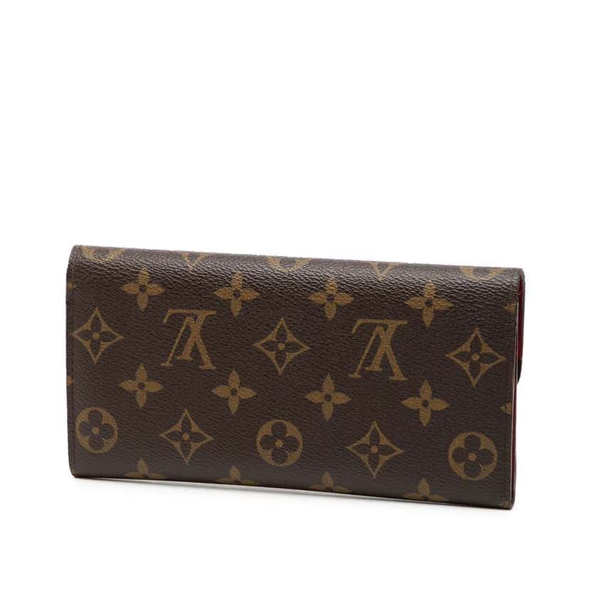 Louis Vuitton Monogram Emilie Wallet Brown Very good condition - Back View