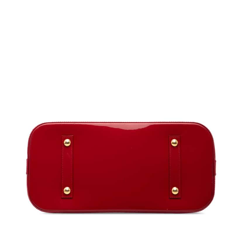 Louis Vuitton Monogram Vernis Alma GM Red Leather Good condition - Inside View
