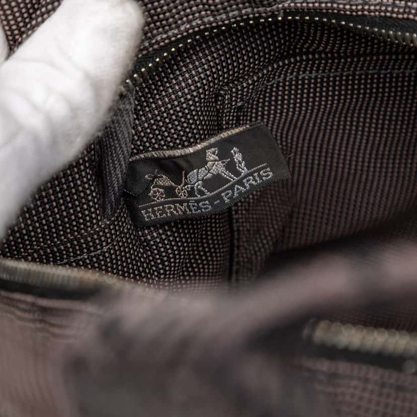 Hermès Canvas Herline Backpack MM Grey Canvas Good condition - Box View