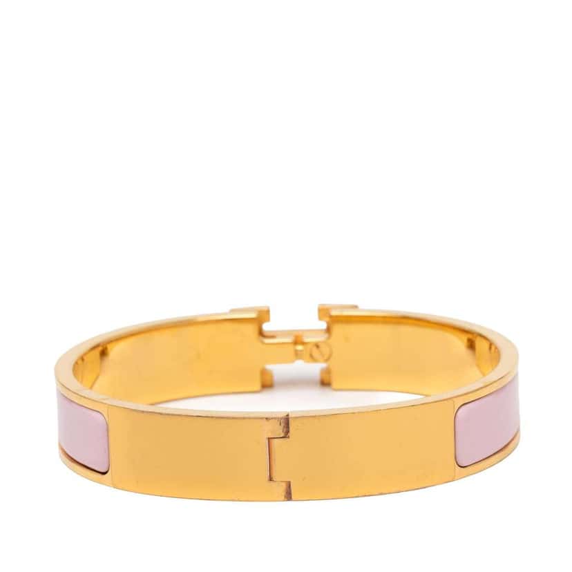 Hermès Narrow Enamel Clic H Bracelet PM Purple Very good condition - Inside View
