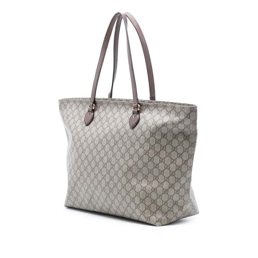 Gucci Medium GG Supreme Ophidia Tote Brown Canvas Good condition - Back View