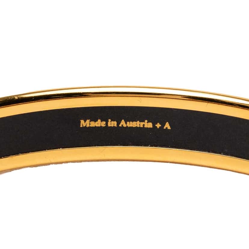 Hermès Narrow Dream Catcher Enamel Bangle 62 Black Good condition - Box View