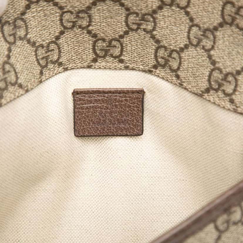 Gucci GG Supreme Web Neo Vintage Belt Bag Brown Canvas Good condition - Box View