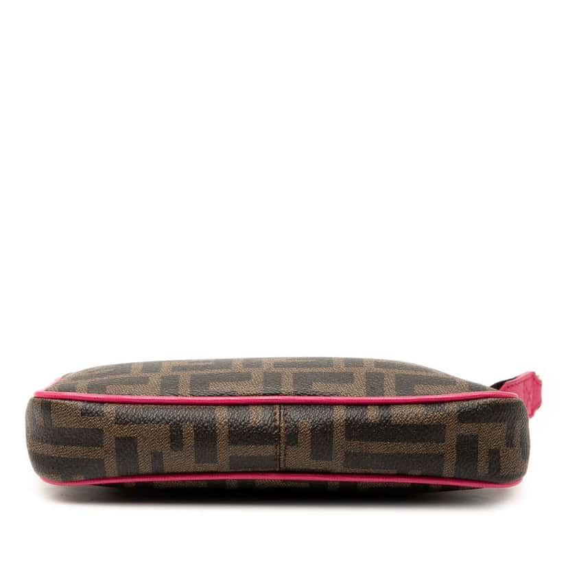 Fendi Zucca Spalmati Chain Pochette Brown Canvas Good condition - Inside View