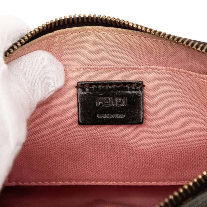 Fendi Zucca Spalmati Chain Pochette Brown Canvas Good condition - Box View