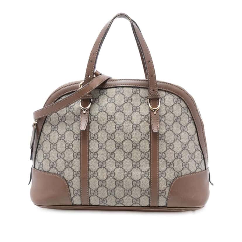 Gucci Small GG Supreme Nice Dome Satchel Pink Canvas Good condition - Front View