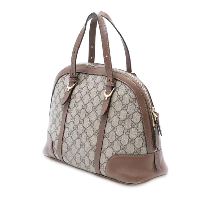Gucci Small GG Supreme Nice Dome Satchel Pink Canvas Good condition - Back View