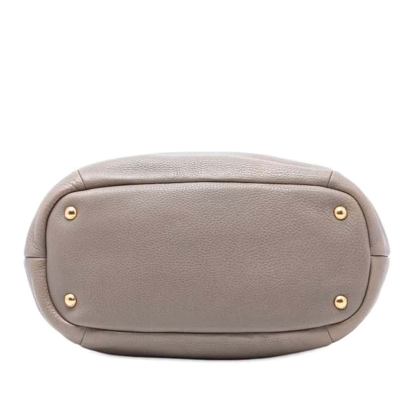 Prada Vitello Daino Open Convertible Tote Brown Leather Good condition - Inside View