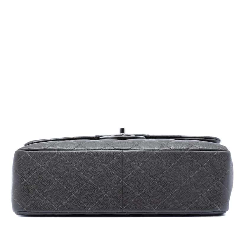 Chanel Jumbo Classic Caviar Double Flap Black Leather Very good condition - Inside View