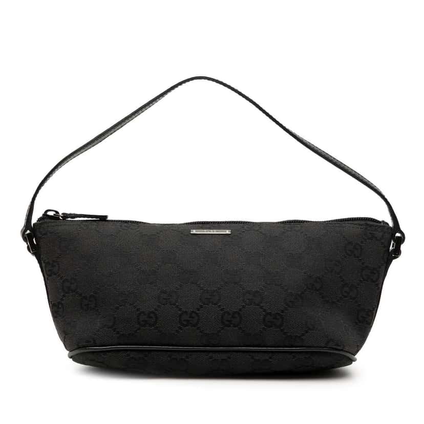 Gucci GG Canvas Boat Black Canvas Good condition - Front View