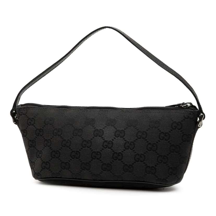 Gucci GG Canvas Boat Black Canvas Good condition - Back View