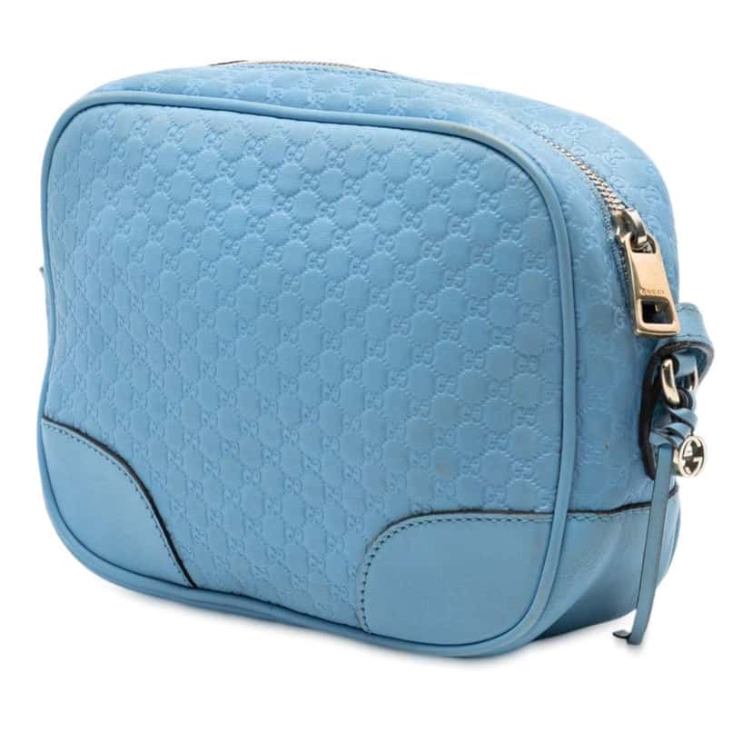 Gucci Mini Microguccissima Bree Crossbody Blue Leather Very good condition - Back View
