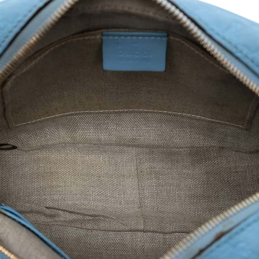 Gucci Mini Microguccissima Bree Crossbody Blue Leather Very good condition - Model View