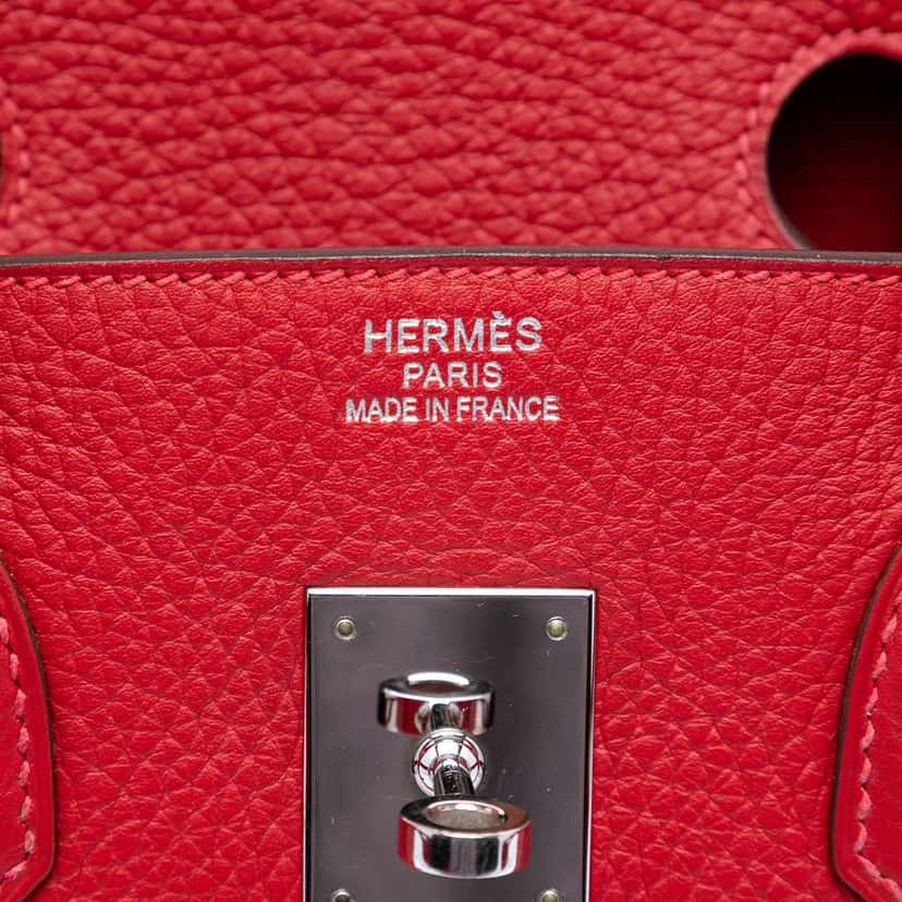 Hermès Clemence Birkin Retourne 35 Red Leather Good condition - Box View