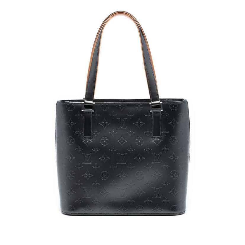 Louis Vuitton Monogram Mat Stockton Grey Leather Good condition - Front View