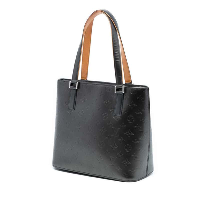Louis Vuitton Monogram Mat Stockton Grey Leather Good condition - Back View