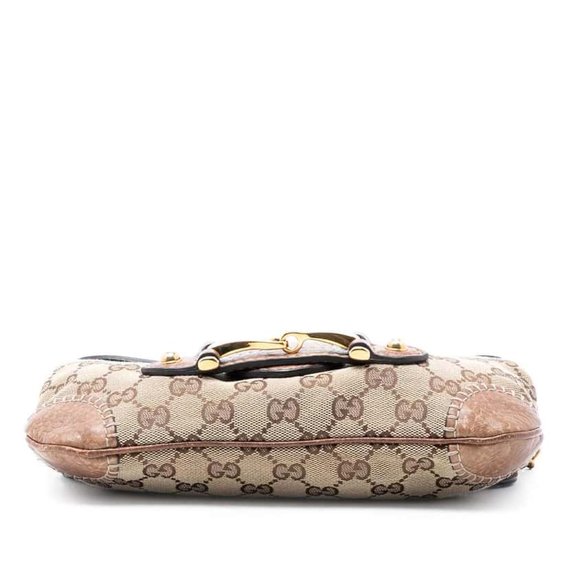 Gucci GG Canvas New Pelham Clutch on Chain Brown Canvas Good condition - Inside View