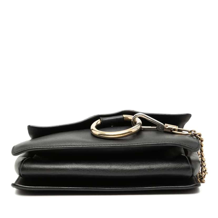 Chloé Small Suede and Calfskin Faye Crossbody Black Leather Good condition - Inside View