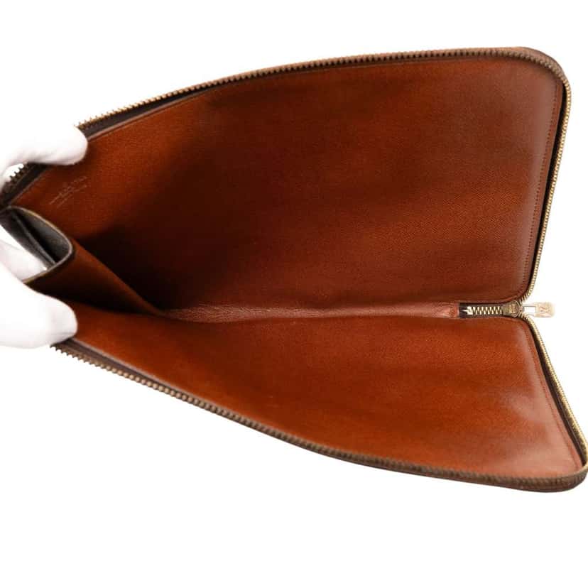 Louis Vuitton Monogram Poche Documents Portfolio 30 Brown Good condition - Model View