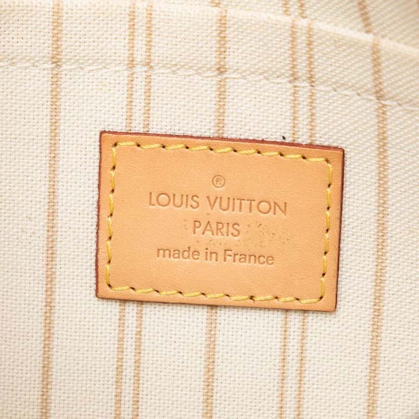 Louis Vuitton Damier Azur Neverfull MM Pouch White Very good condition - Box View