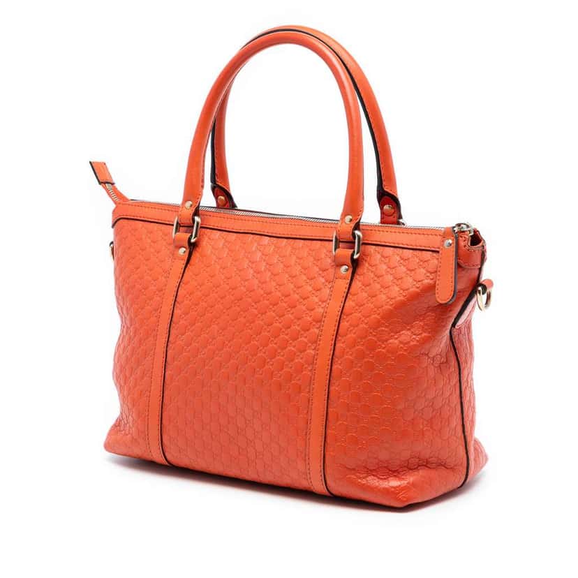 Gucci Small Microguccissima Joy Satchel Orange Leather Very good condition - Back View