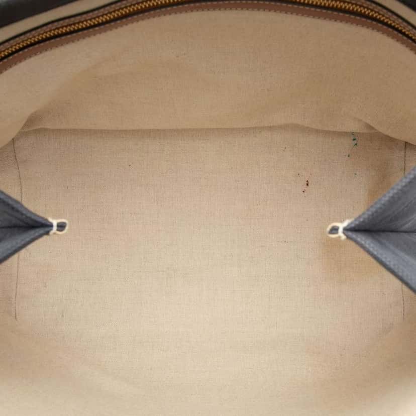 Celine Small Canvas Logo Print Horizontal Cabas Tote Grey Canvas Good condition - Model View