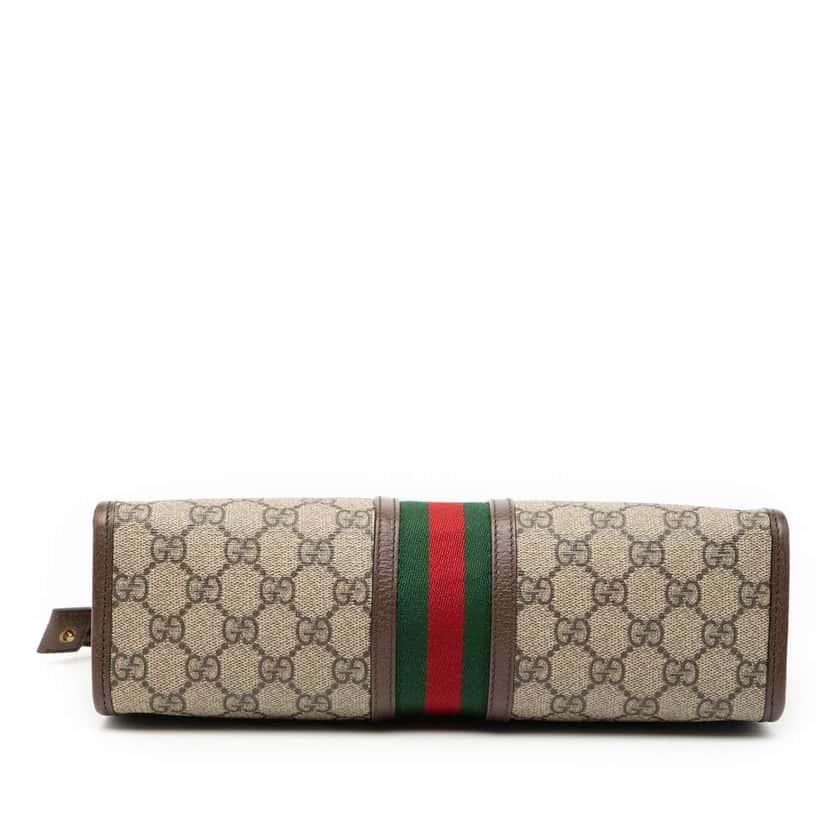 Gucci GG Supreme Web Ophidia Clutch Brown Canvas Good condition - Inside View