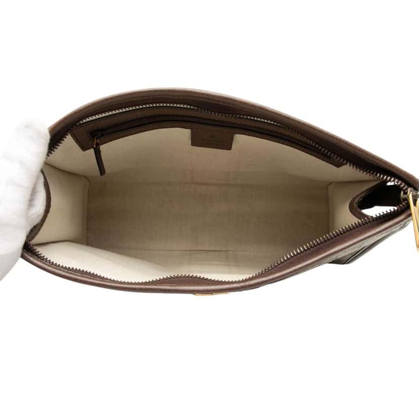 Gucci GG Supreme Web Ophidia Clutch Brown Canvas Good condition - Model View