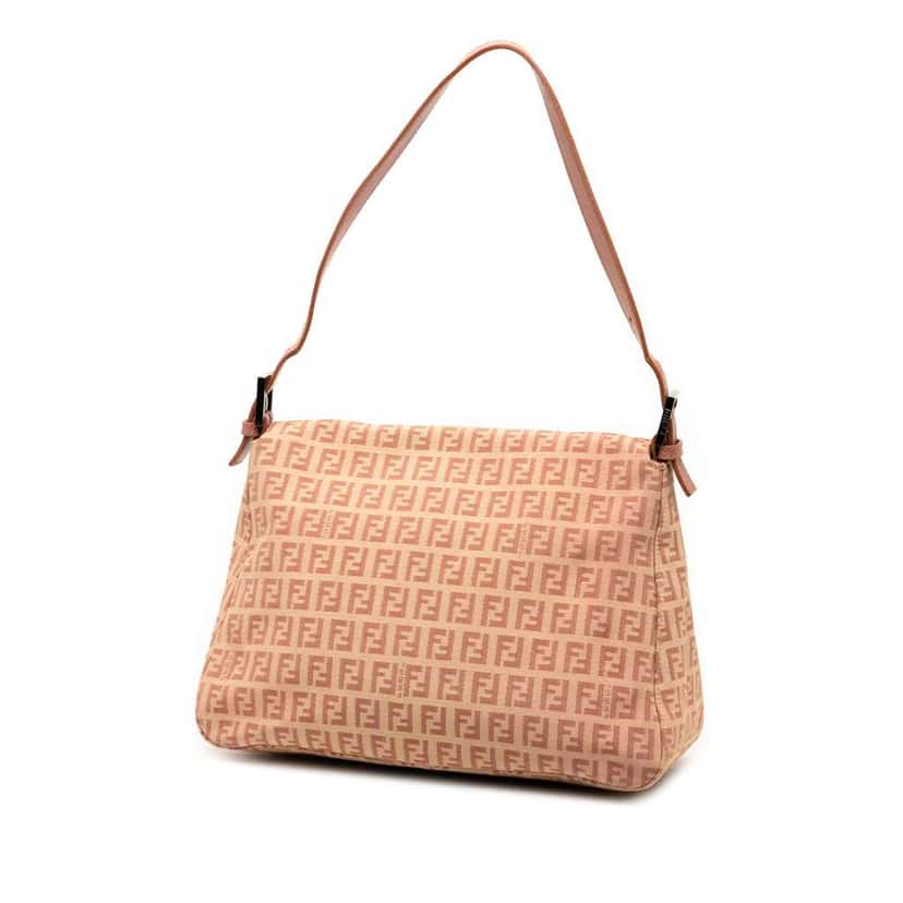 Fendi Zucchino Canvas Mamma Forever Brown Canvas Good condition - Back View