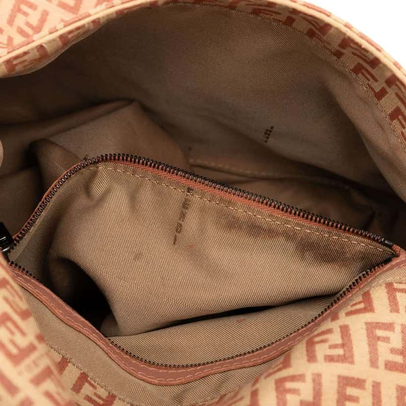 Fendi Zucchino Canvas Mamma Forever Brown Canvas Good condition - Box View