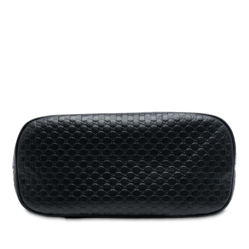 Gucci Medium Microguccissima Dome Satchel Black Leather Good condition - Inside View
