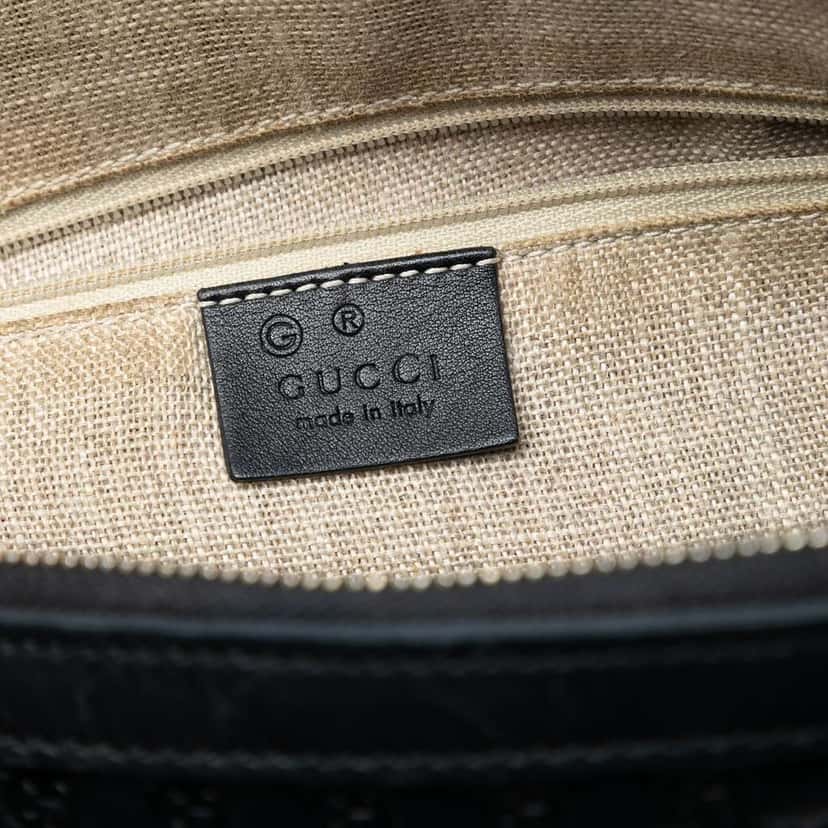 Gucci Medium Microguccissima Dome Satchel Black Leather Good condition - Box View